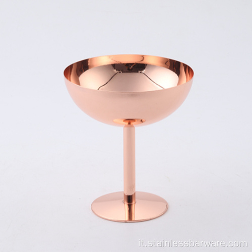 Coppa da cocktail champagne in acciaio inossidabile placcato oro